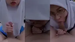 Hijab Cantik Kacamata Nyepong Kontol Video by Kompoz